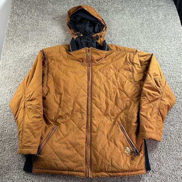Obermeyer Jacket Mens Extra Large Brown Quilted Delaney Full Zip Ski Coat - Picture 1 of 14